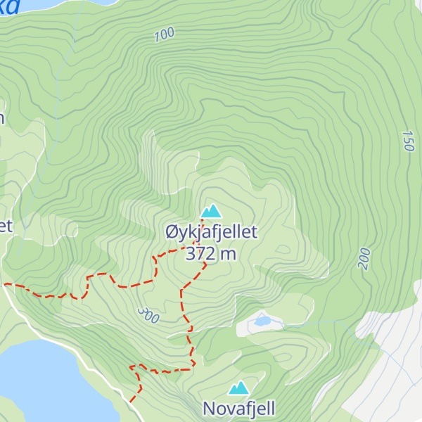 Map of Øykjafjellet