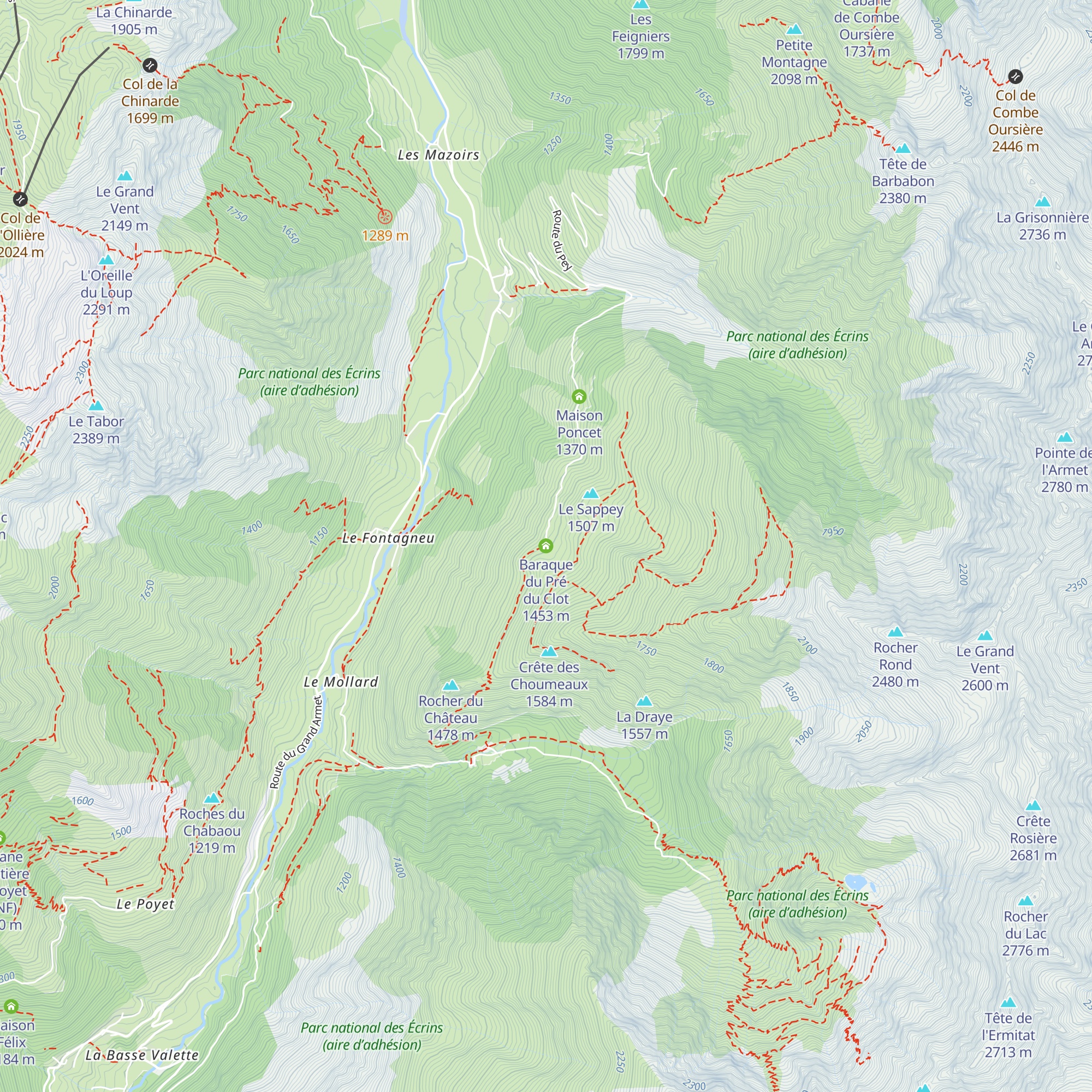 Baraque du Pré du Clot map