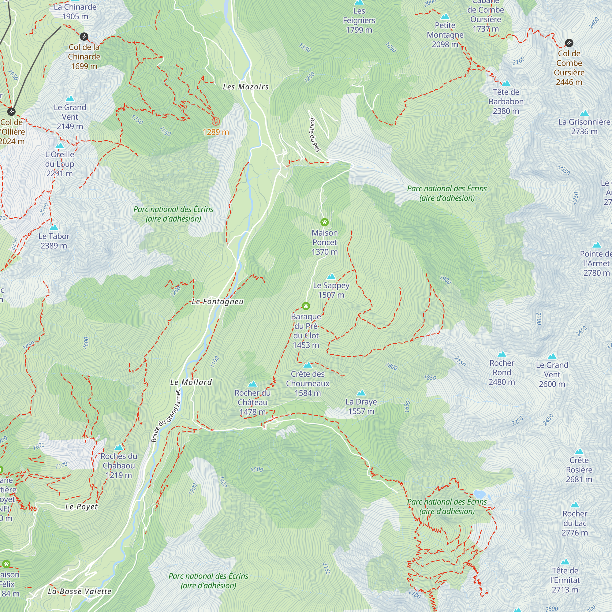 Baraque du Pré du Clot map