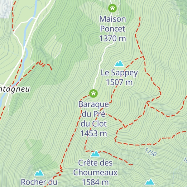 Map of Baraque du Pré du Clot
