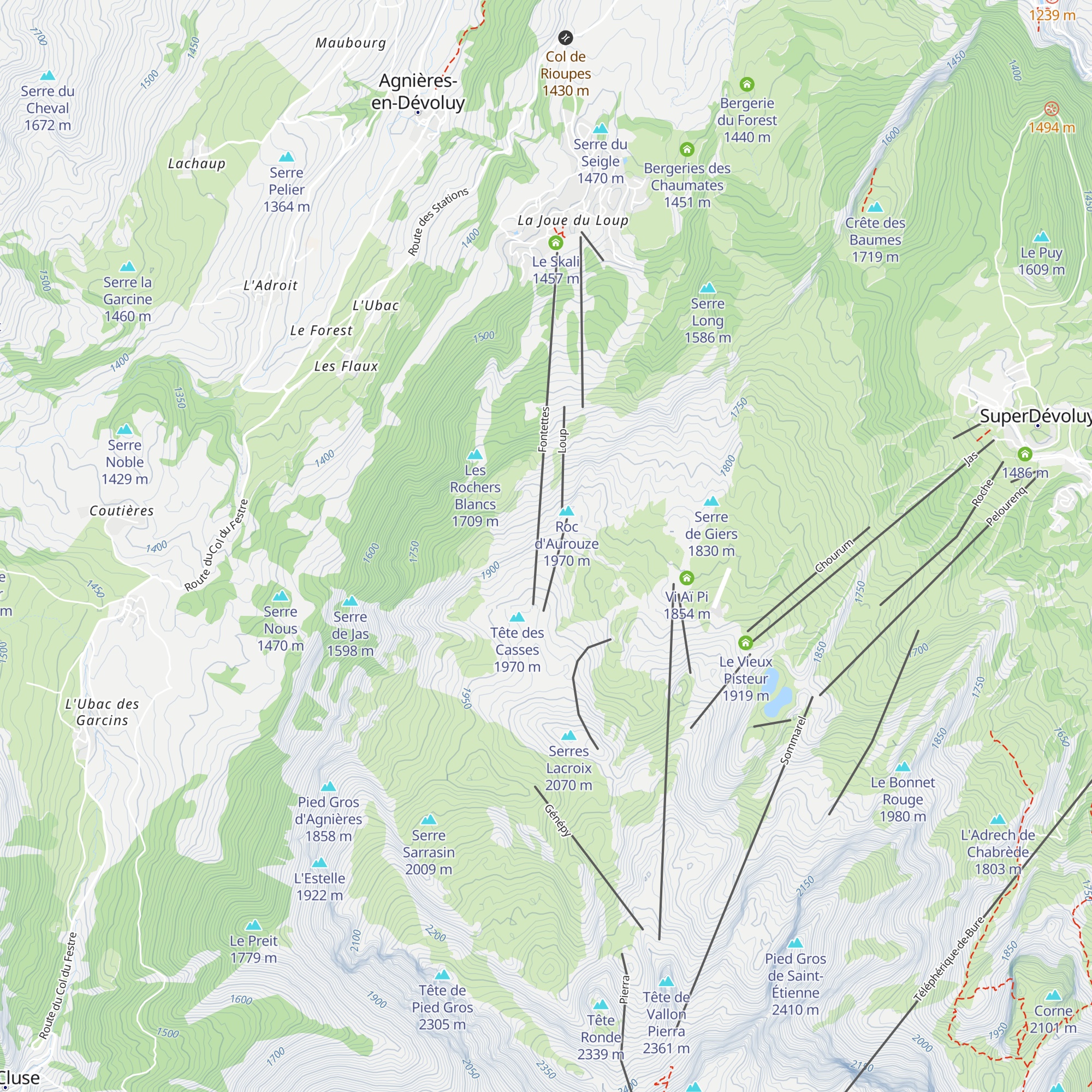 Le Naïska map