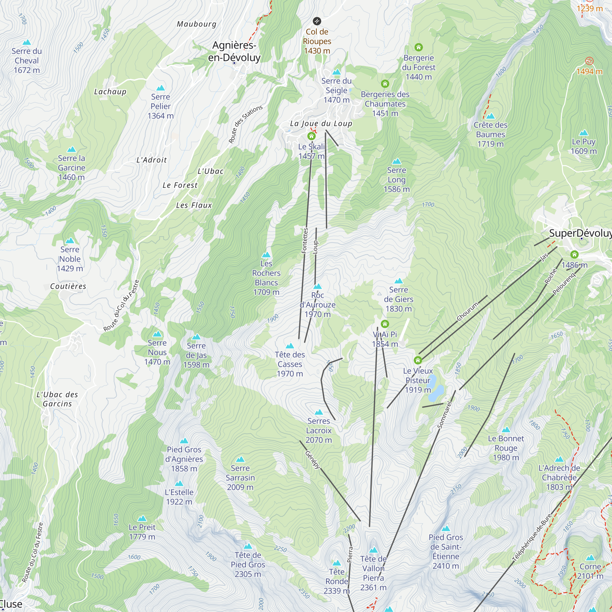 Le Naïska map