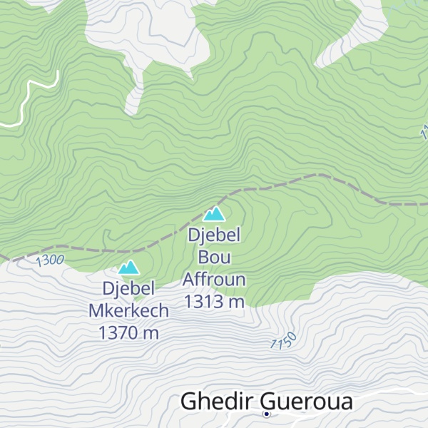 Map of Djebel Bou Affroun