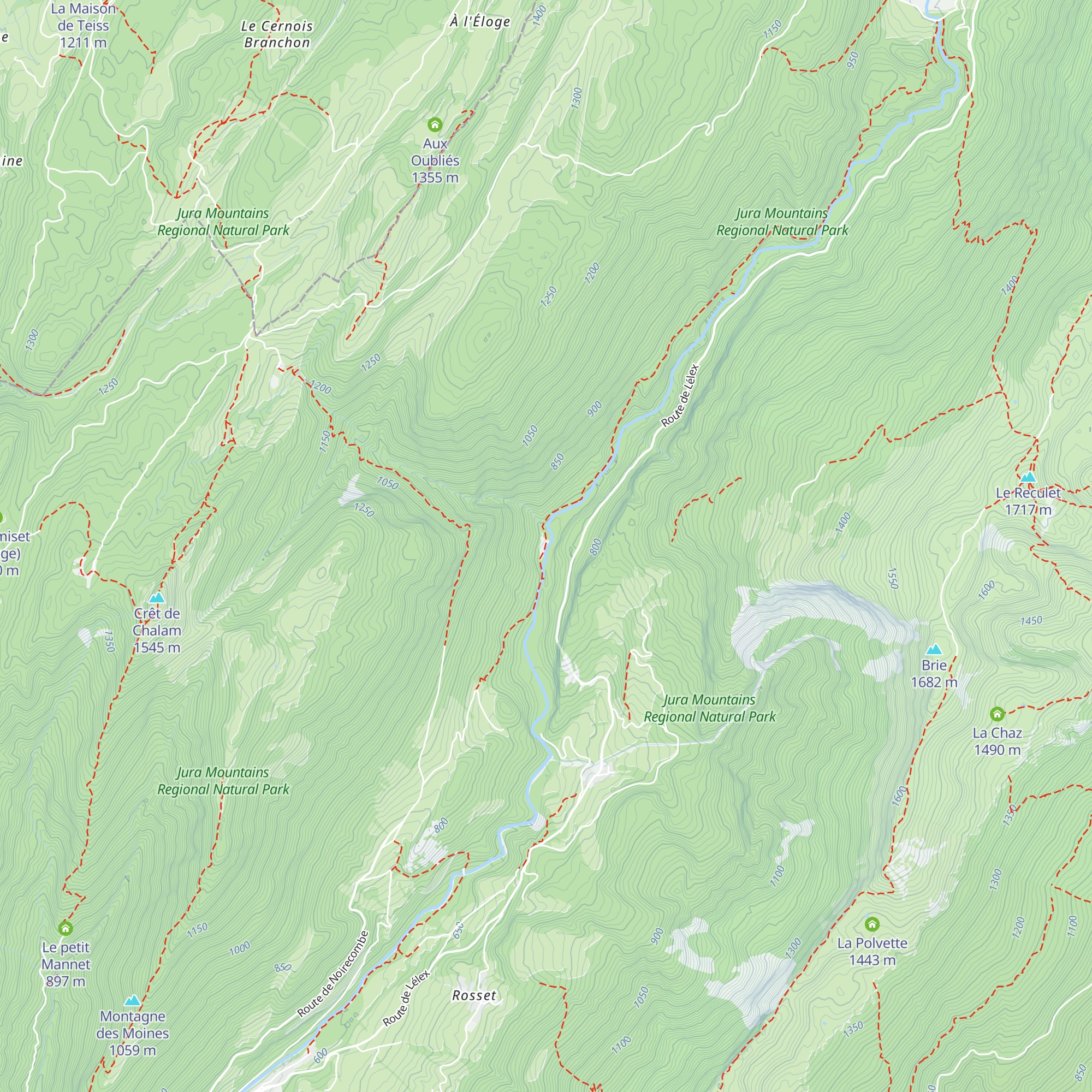 Cabane de la Platière Burdet map