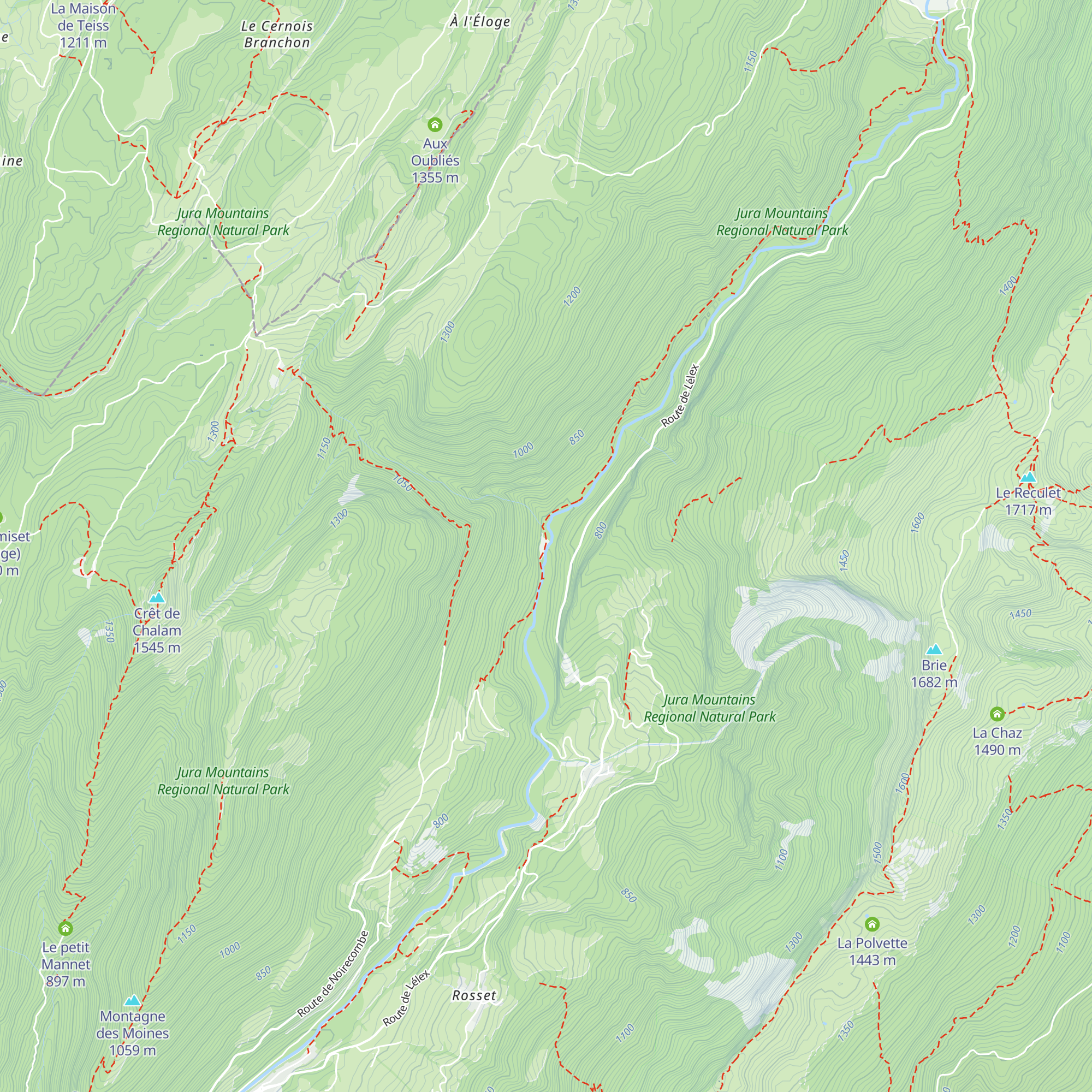 Cabane de la Platière Burdet map