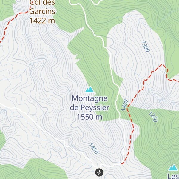 Map of Montagne de Peyssier