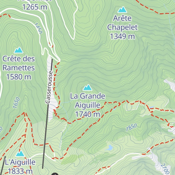 Map of La Grande Aiguille