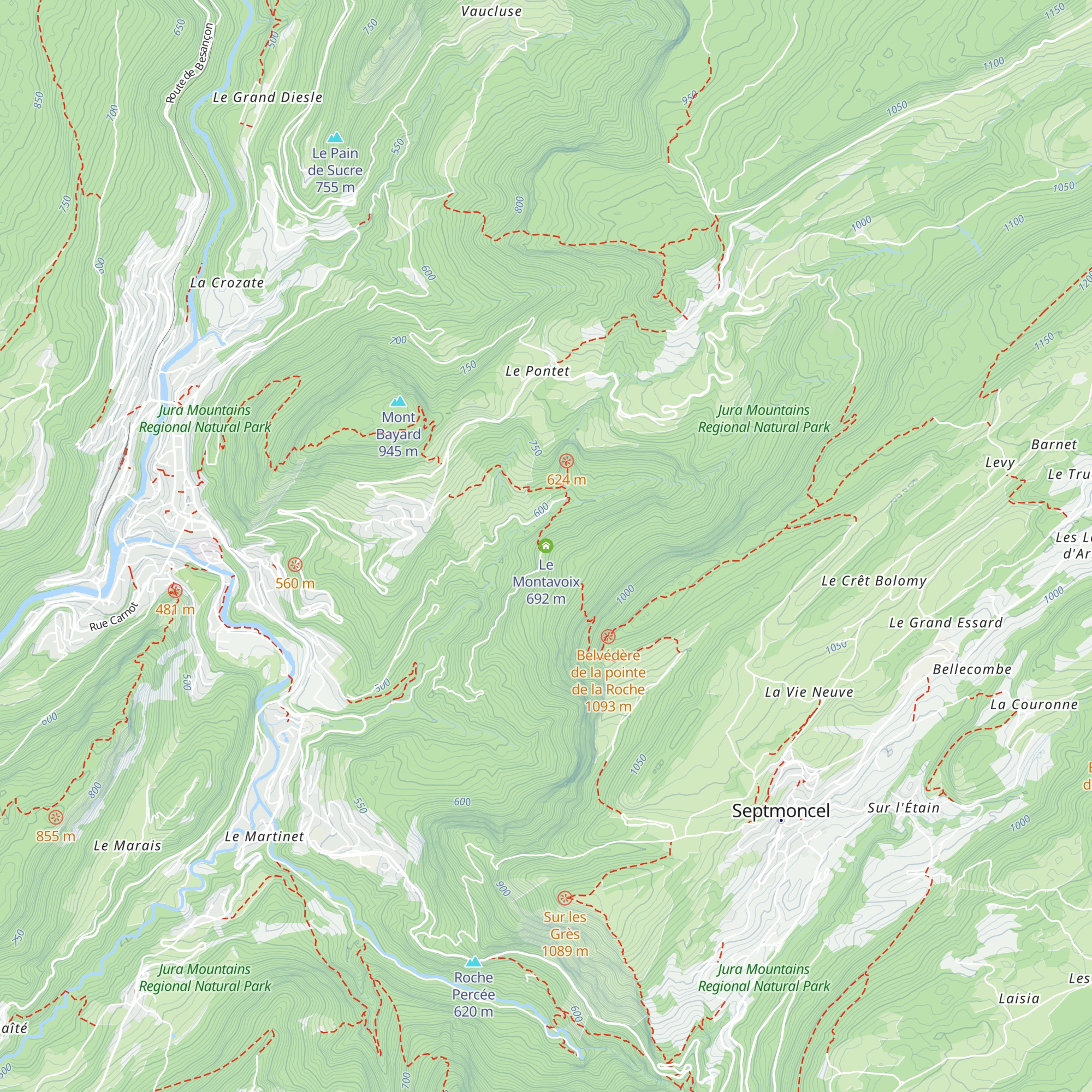 Le Montavoix map