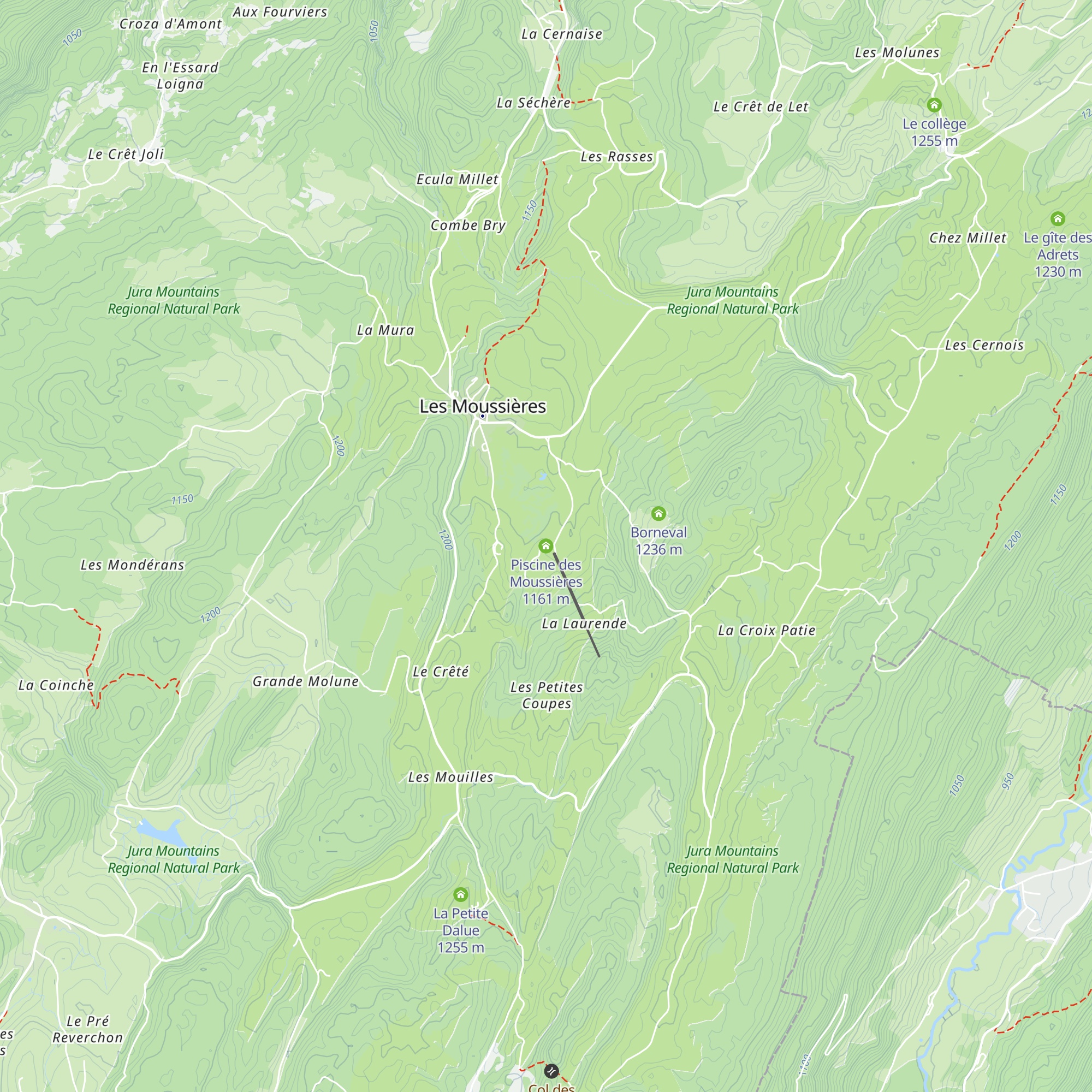 Piscine des Moussières map