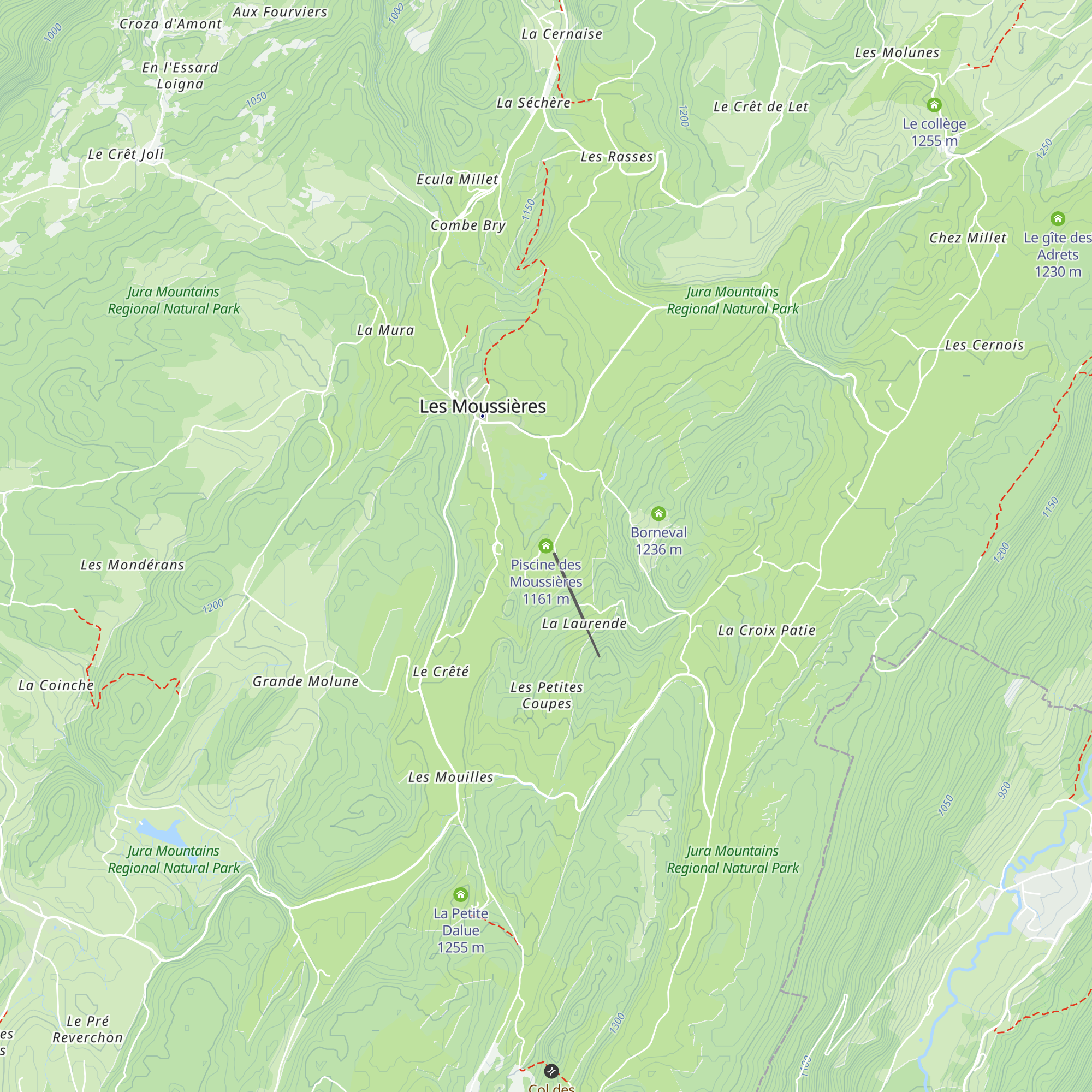 Piscine des Moussières map