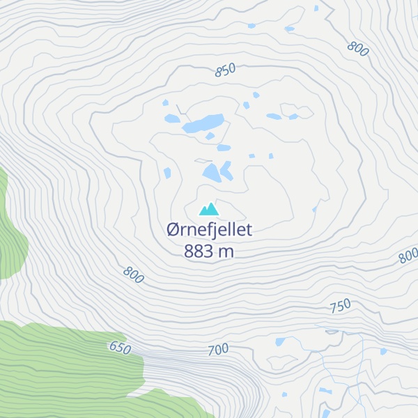 Map of Ørnefjellet