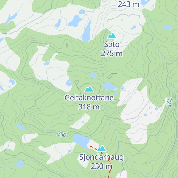 Map of Geitaknottane