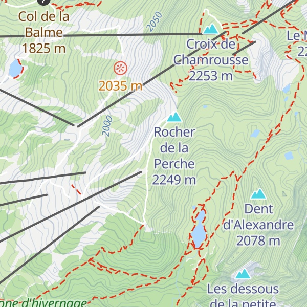 Map of Poste de secours des Crêtes