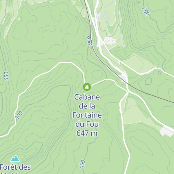 Map of Cabane de la Fontaine du Fou
