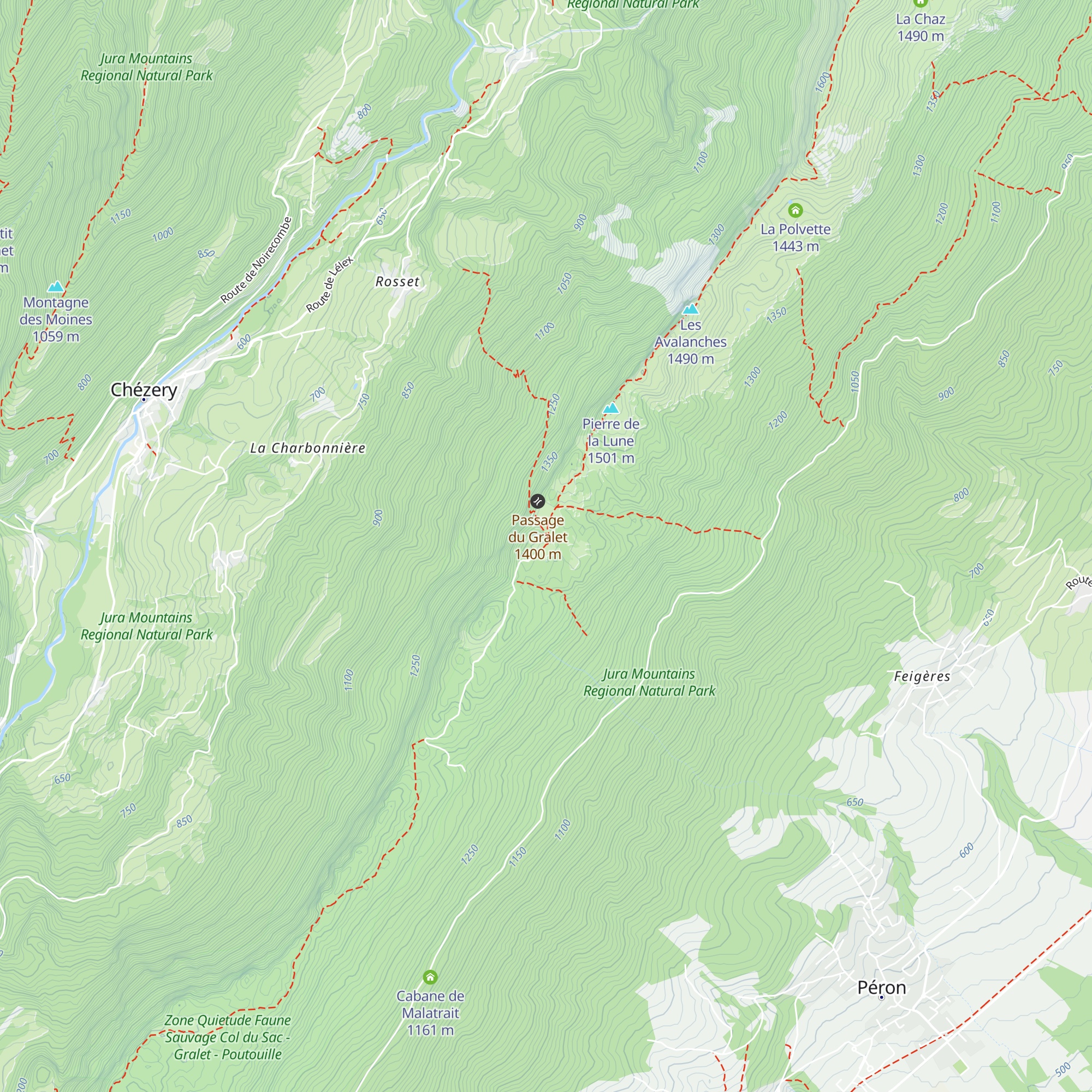 Le Gralet map