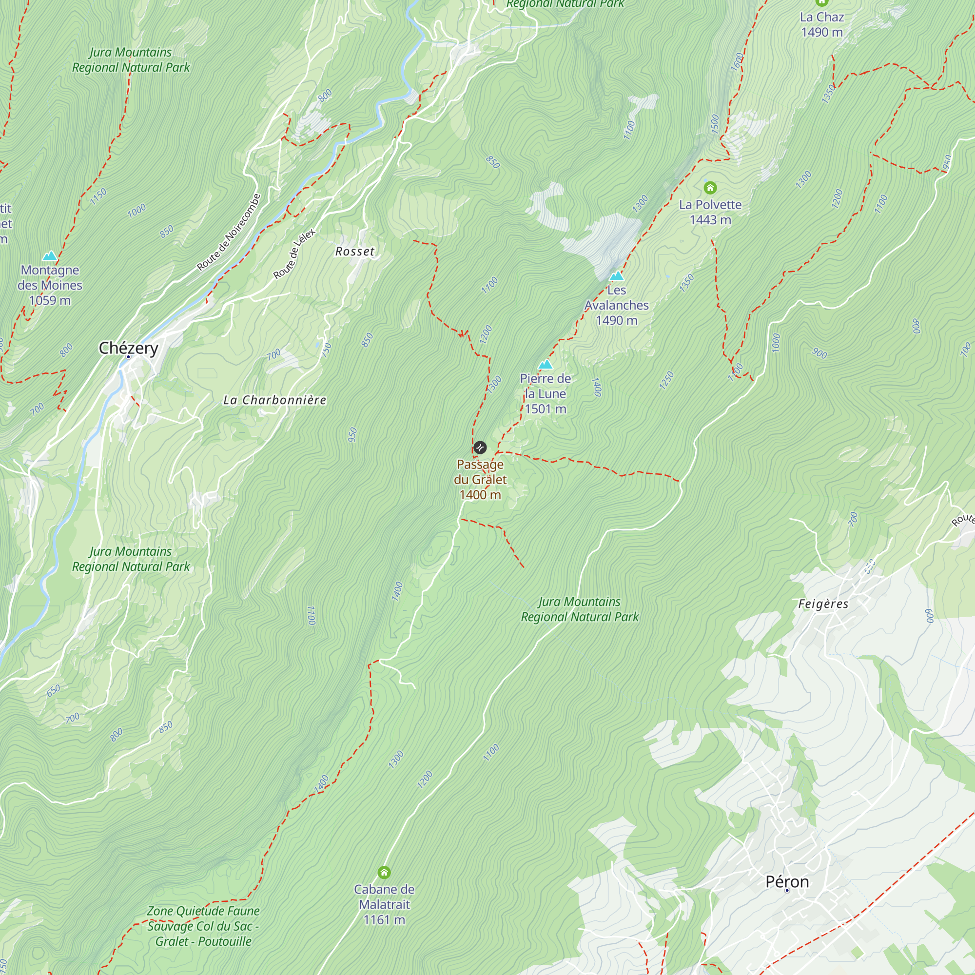 Le Gralet map