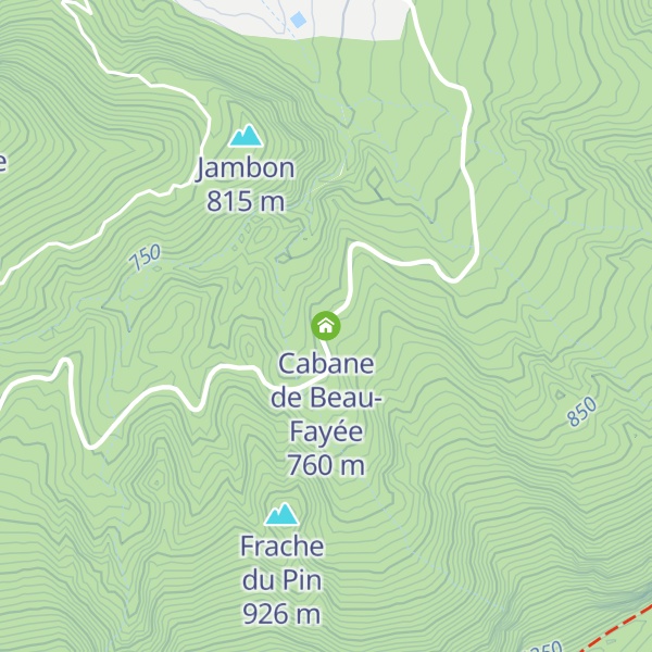 Map of Cabane de Beau-Fayée