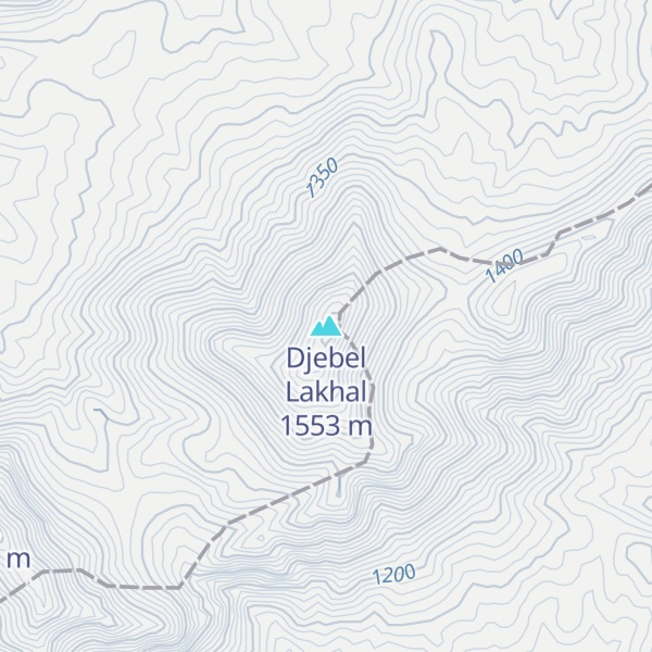 Map of Djebel Lakhal