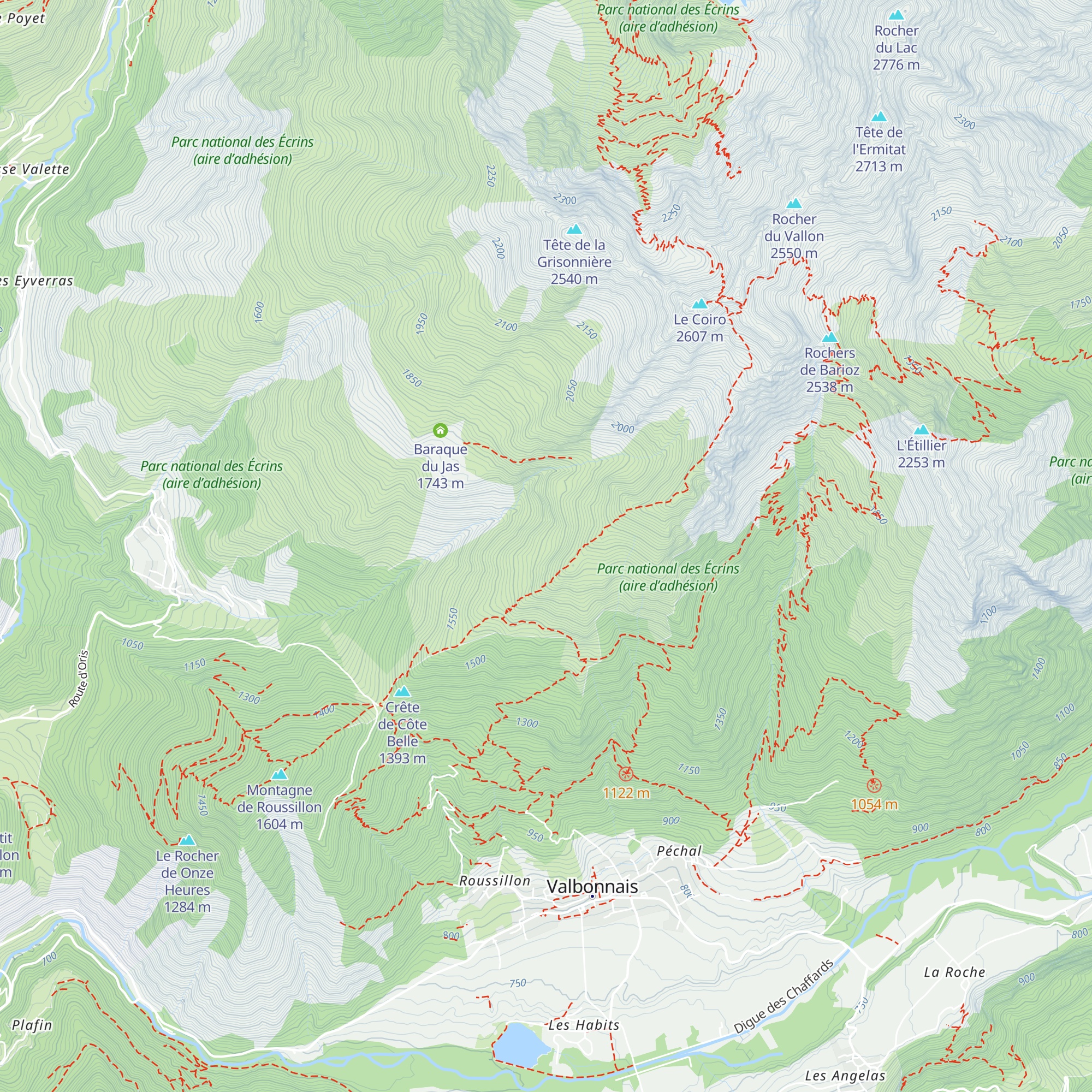 Baraque de Chazalet map