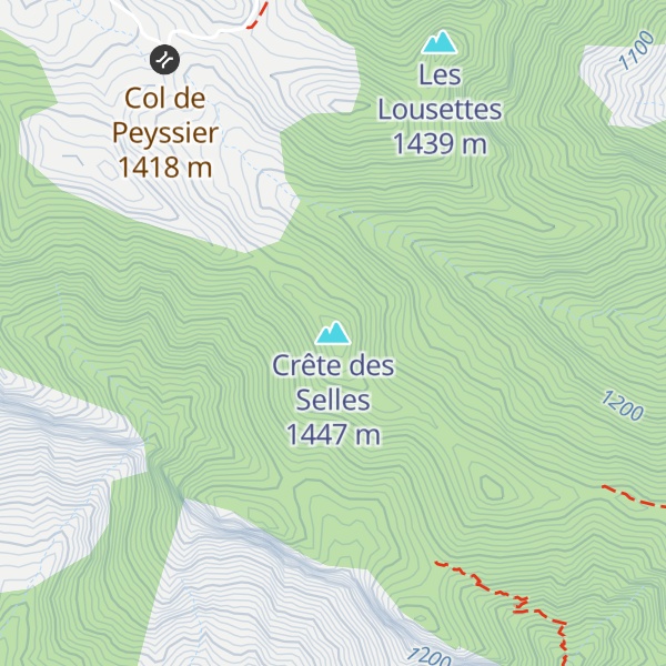 Map of Crête des Selles