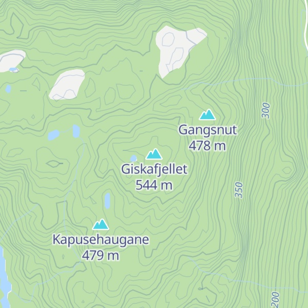 Map of Giskafjellet
