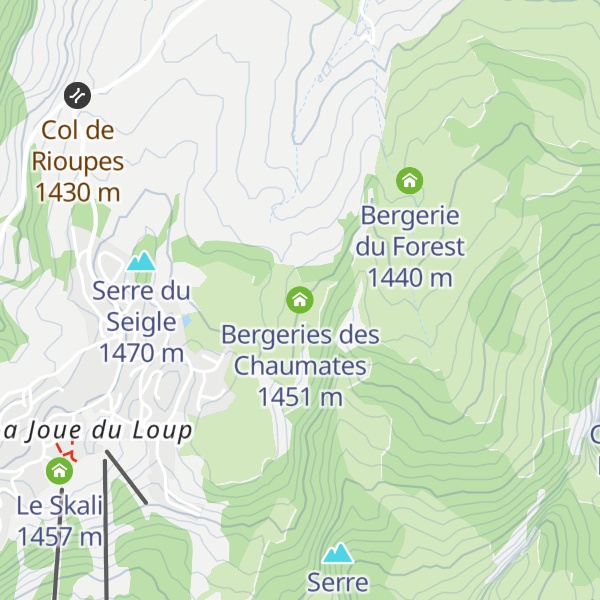 Map of Bergeries des Chaumates