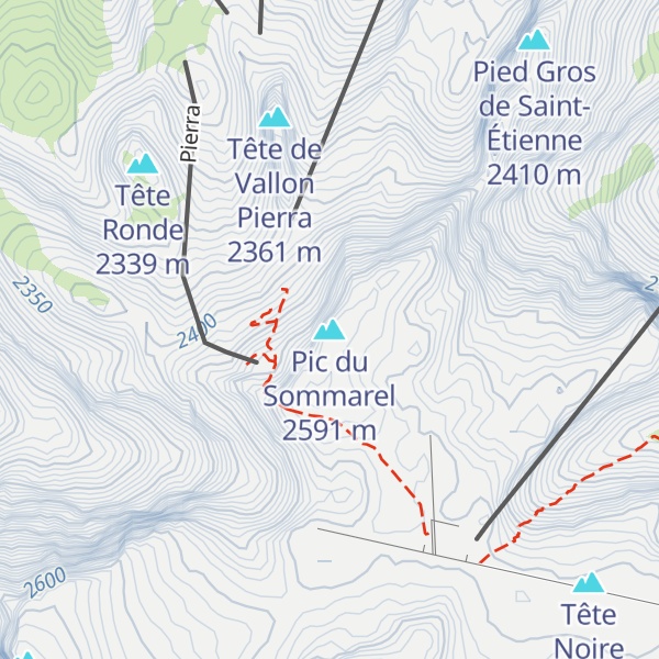Map of Pic du Sommarel
