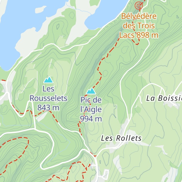 Map of Pic de l'Aigle
