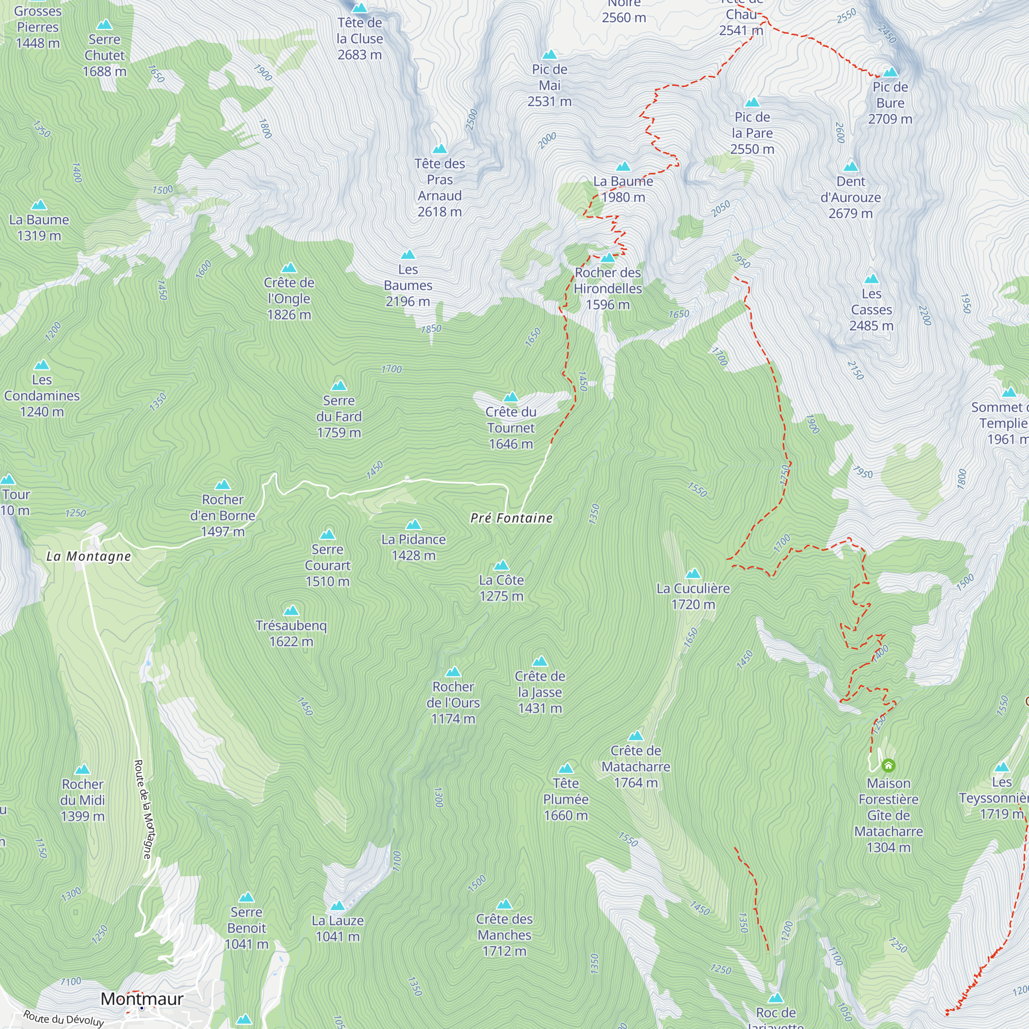 Gîte Retrouvance "les Sauvas" map