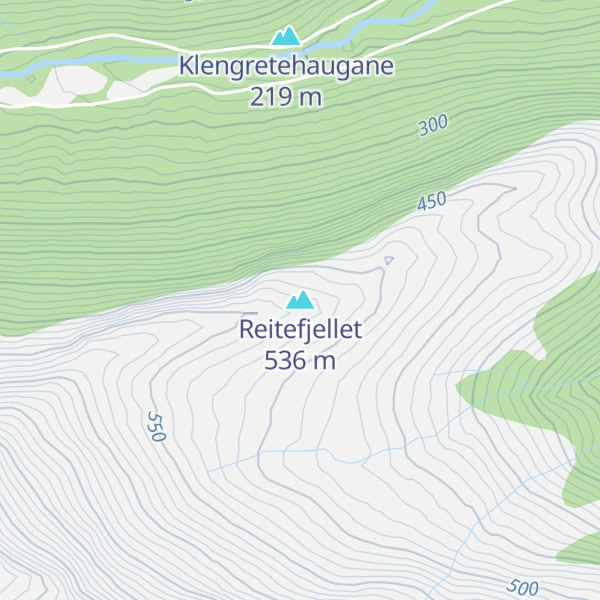 Map of Reitefjellet