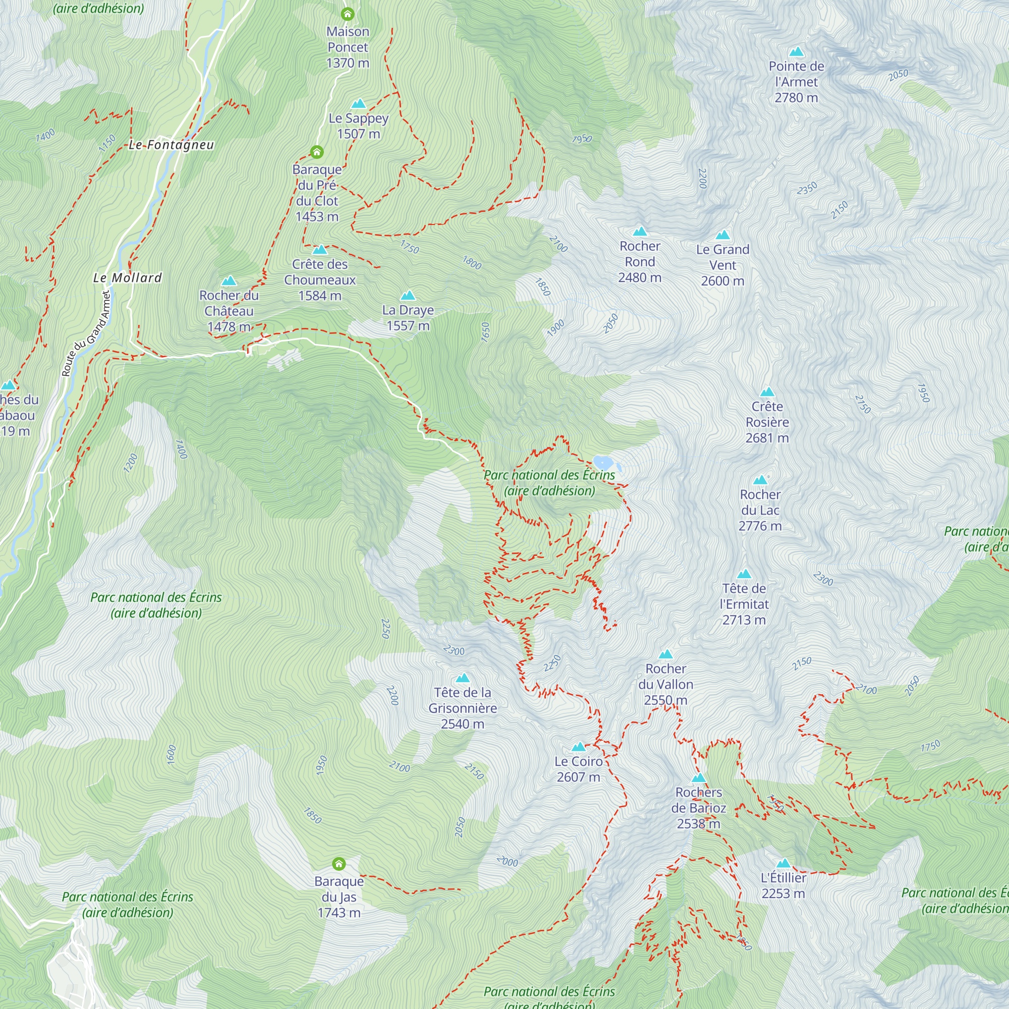 Cabane ONF du Rif Bruyant map