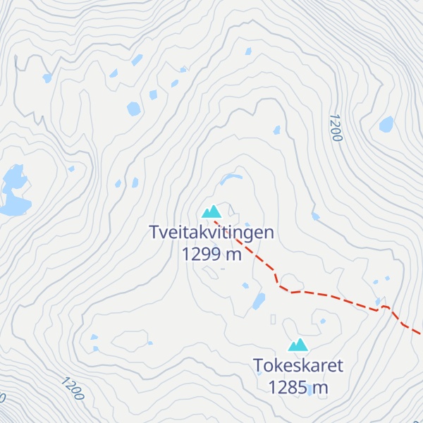 Map of Tveitakvitingen