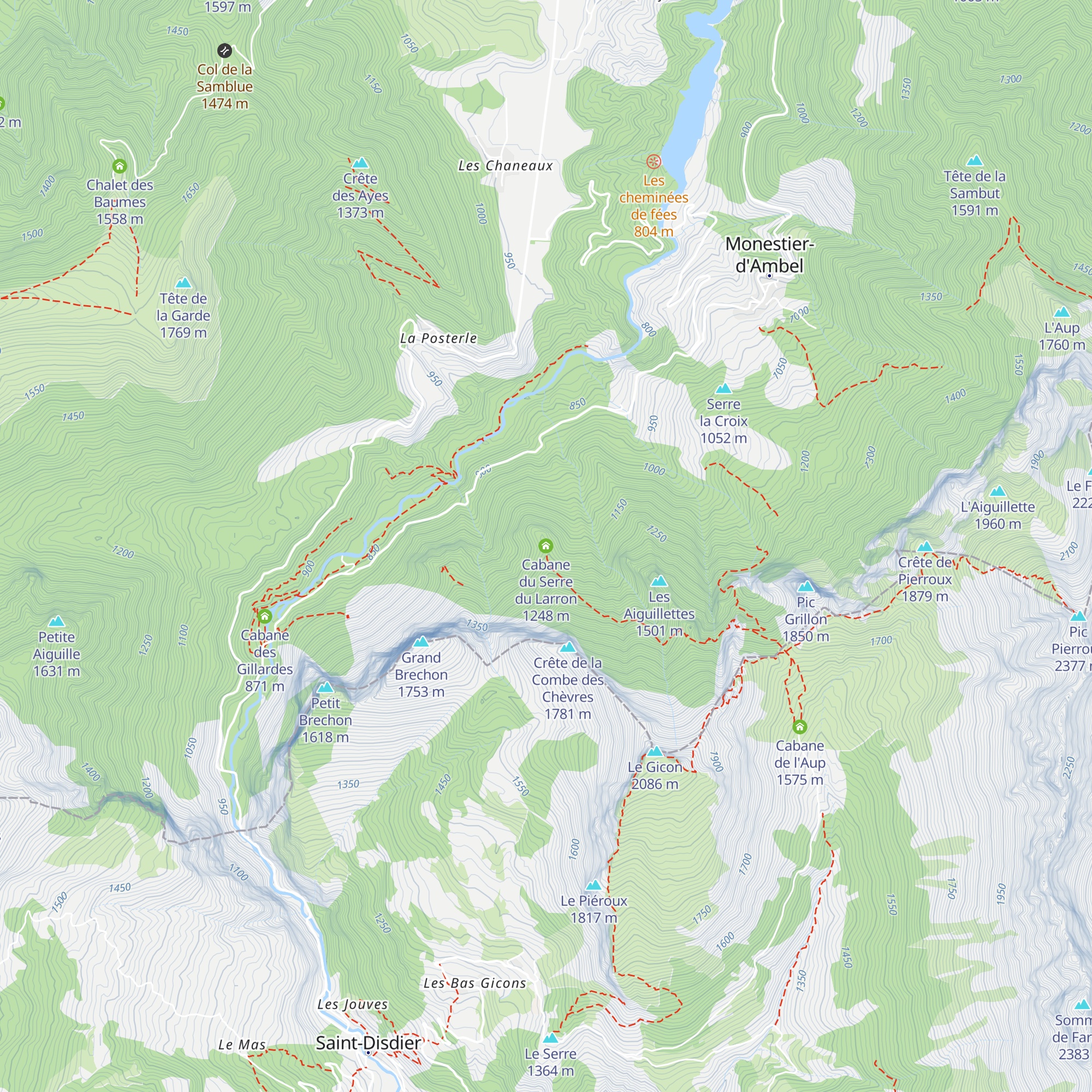Cabane du Serre du Larron map
