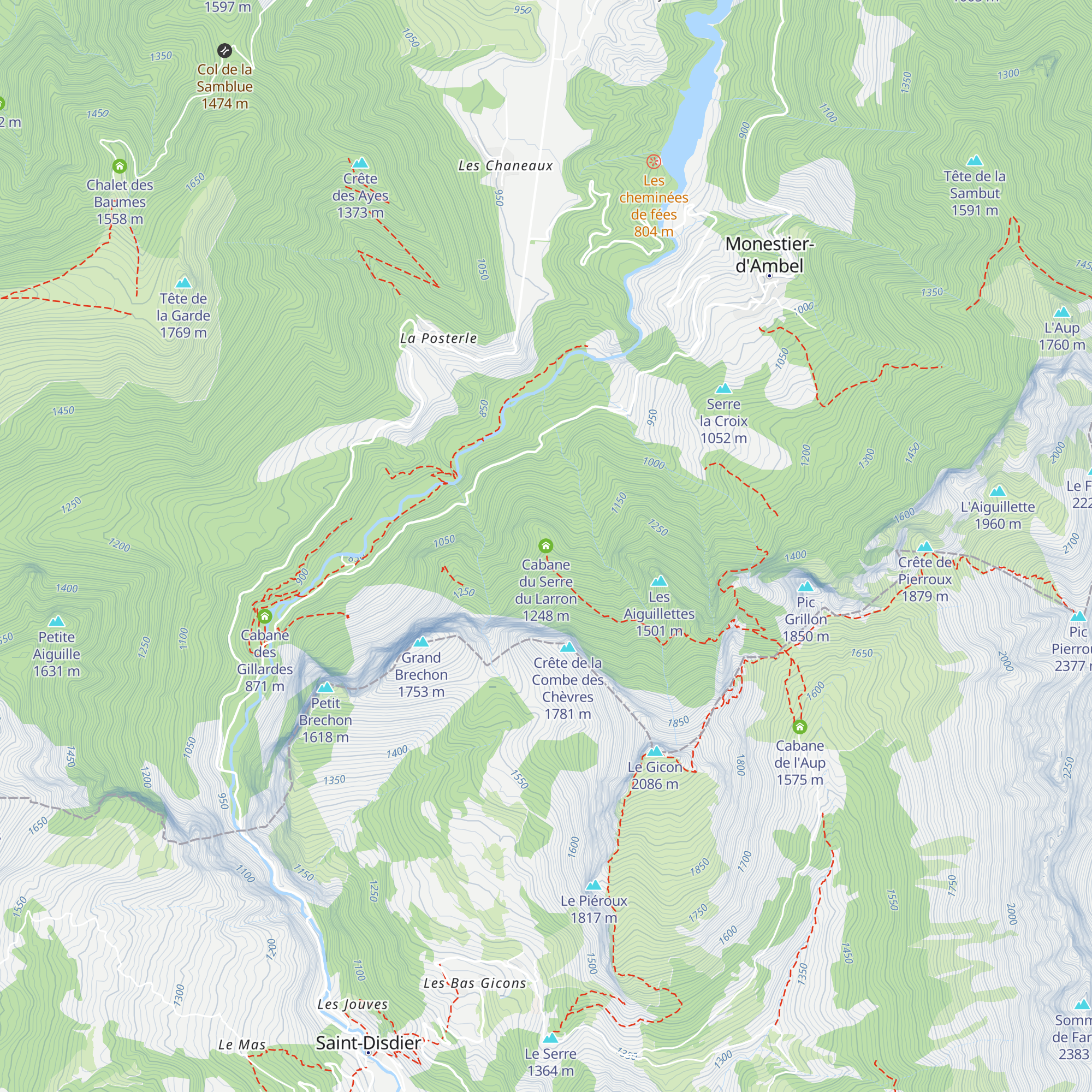 Cabane du Serre du Larron map