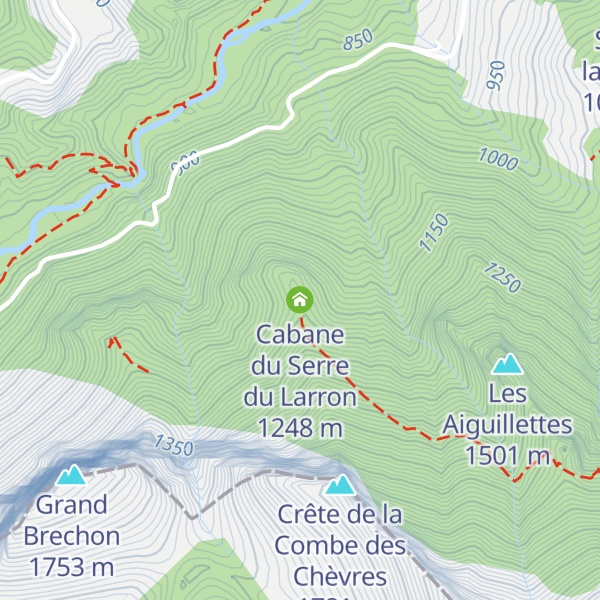 Map of Cabane du Serre du Larron