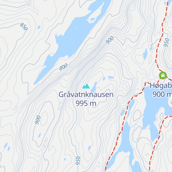 Map of Gråvatnknausen