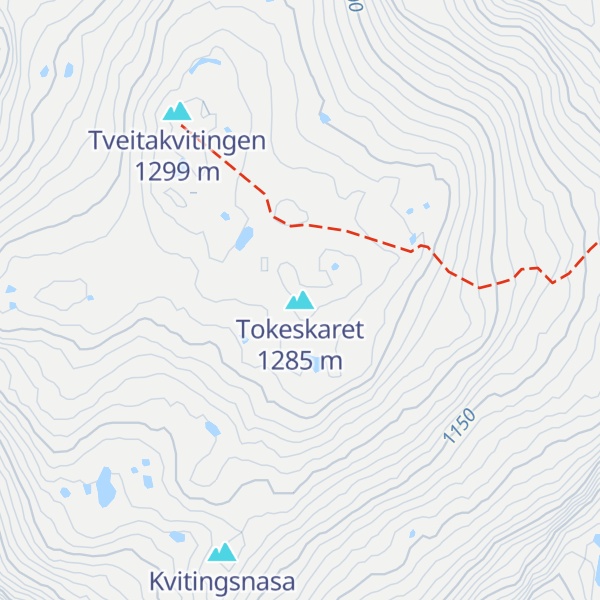 Map of Tokeskaret