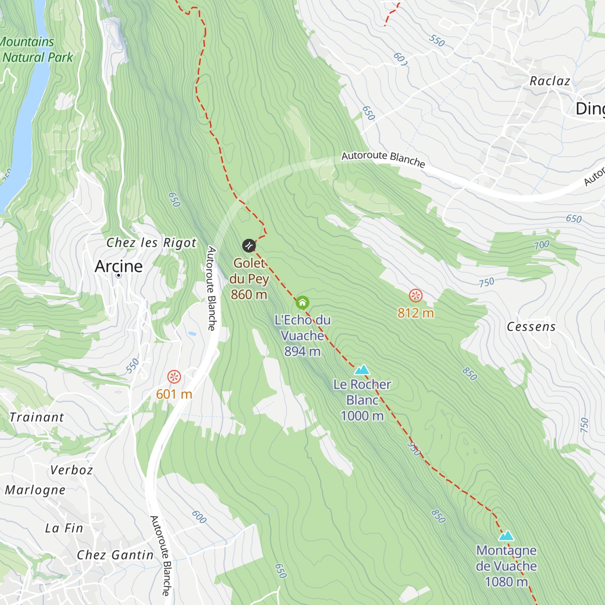 L'Echo du Vuache map