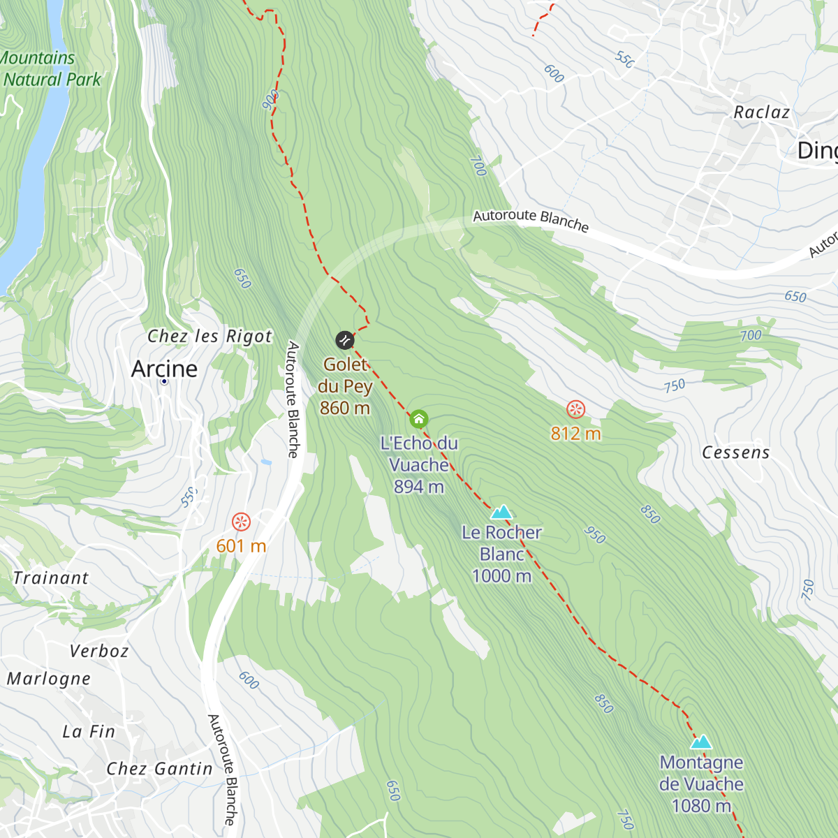 L'Echo du Vuache map