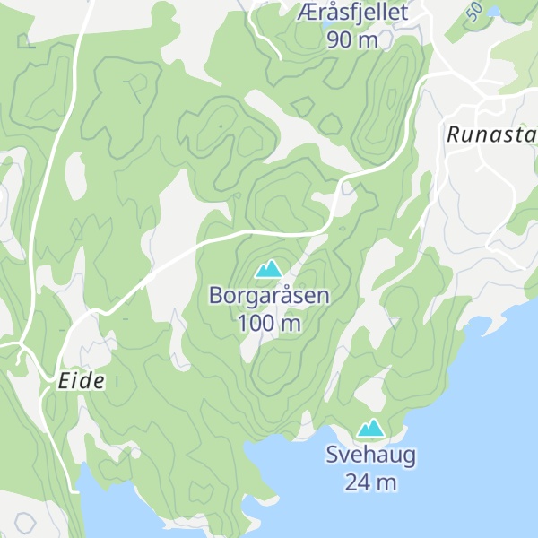 Map of Borgaråsen