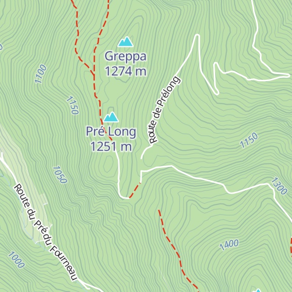 Map of Abri forestier de Pré Long