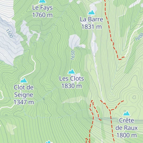 Map of Les Clots