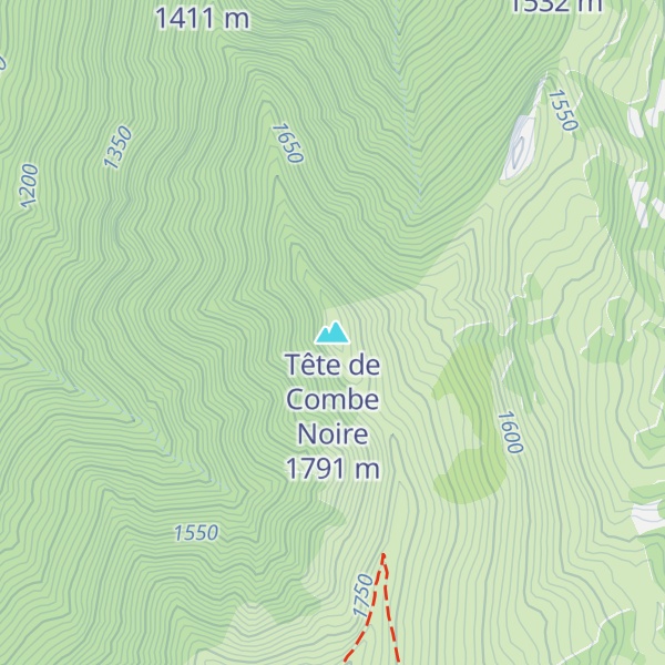 Map of Tête de Combe Noire