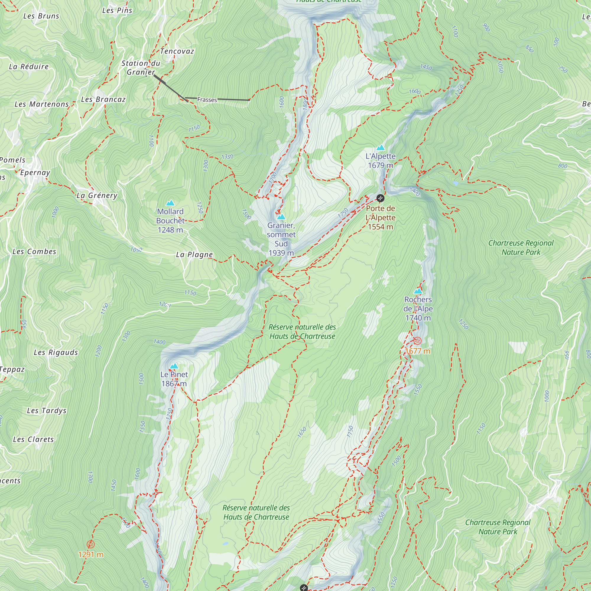 Chalet de L'Alpette map