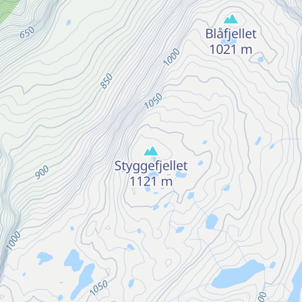 Map of Styggefjellet