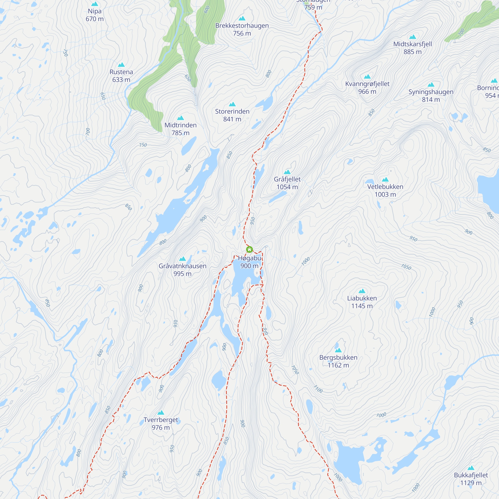 Høgabu map