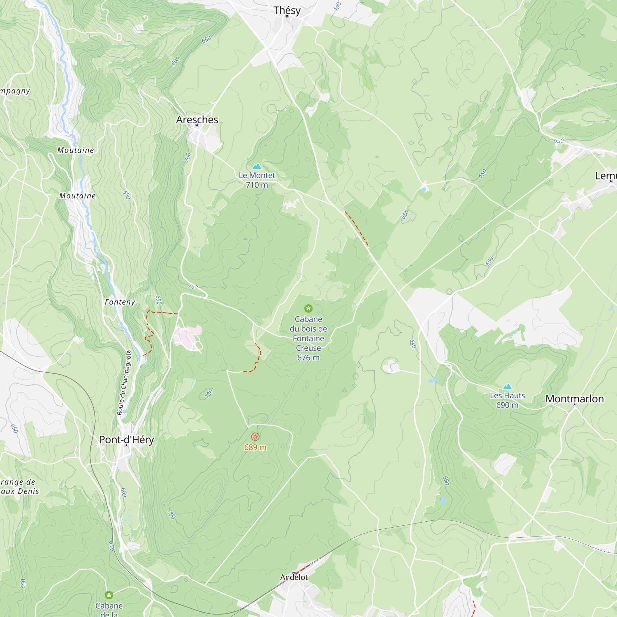 Cabane du bois de Fontaine Creuse map