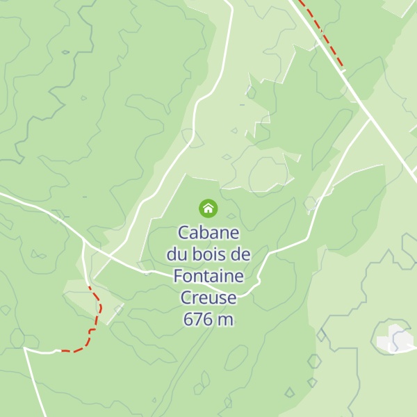 Map of Cabane du bois de Fontaine Creuse