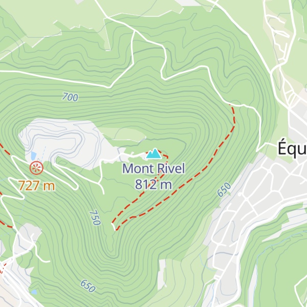 Map of Mont Rivel