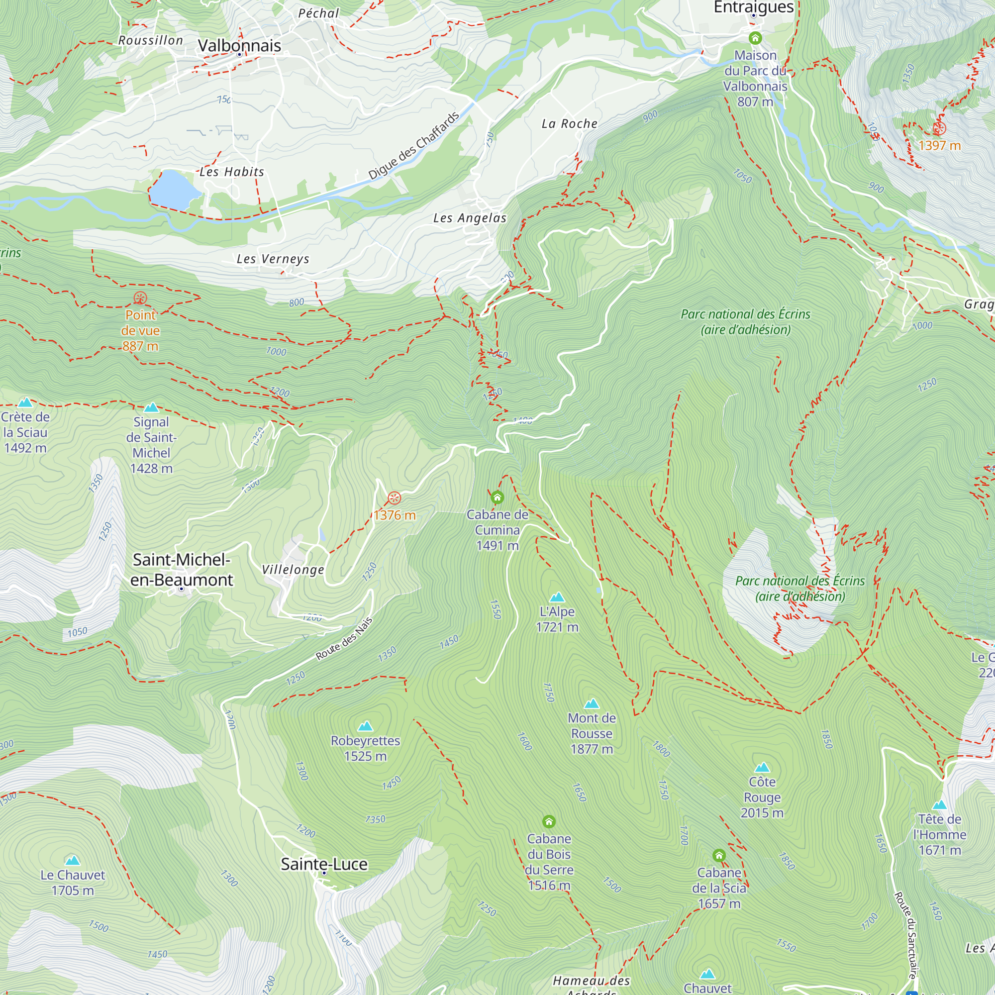Cabane de Cumina map